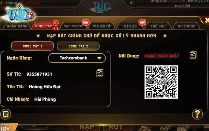 Code Pay phương thức nạp tiền nhanh chóng trong 1 phút